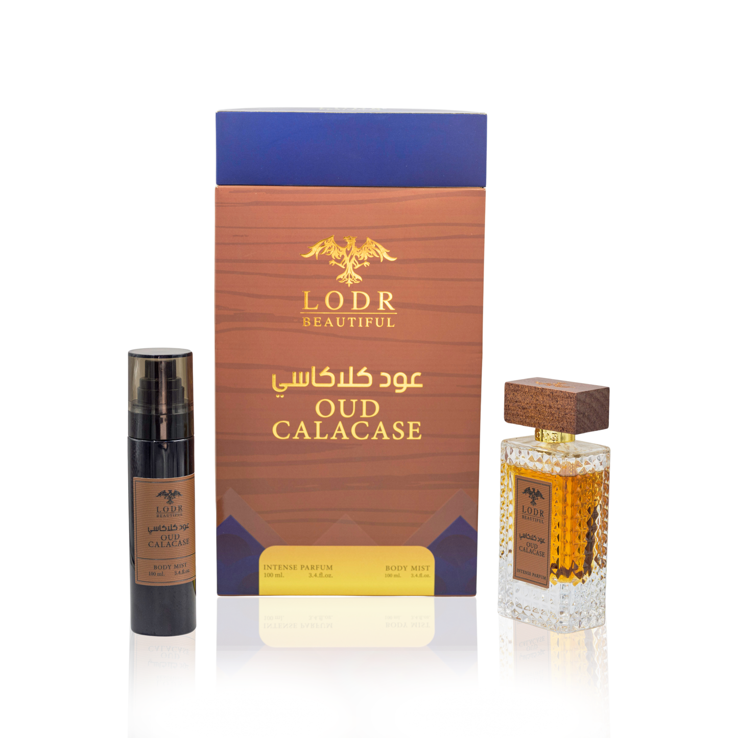 Oud Calacase Perfume 100 ml +Body Mist 100 ml - LODR Beautiful - Intense Parfum