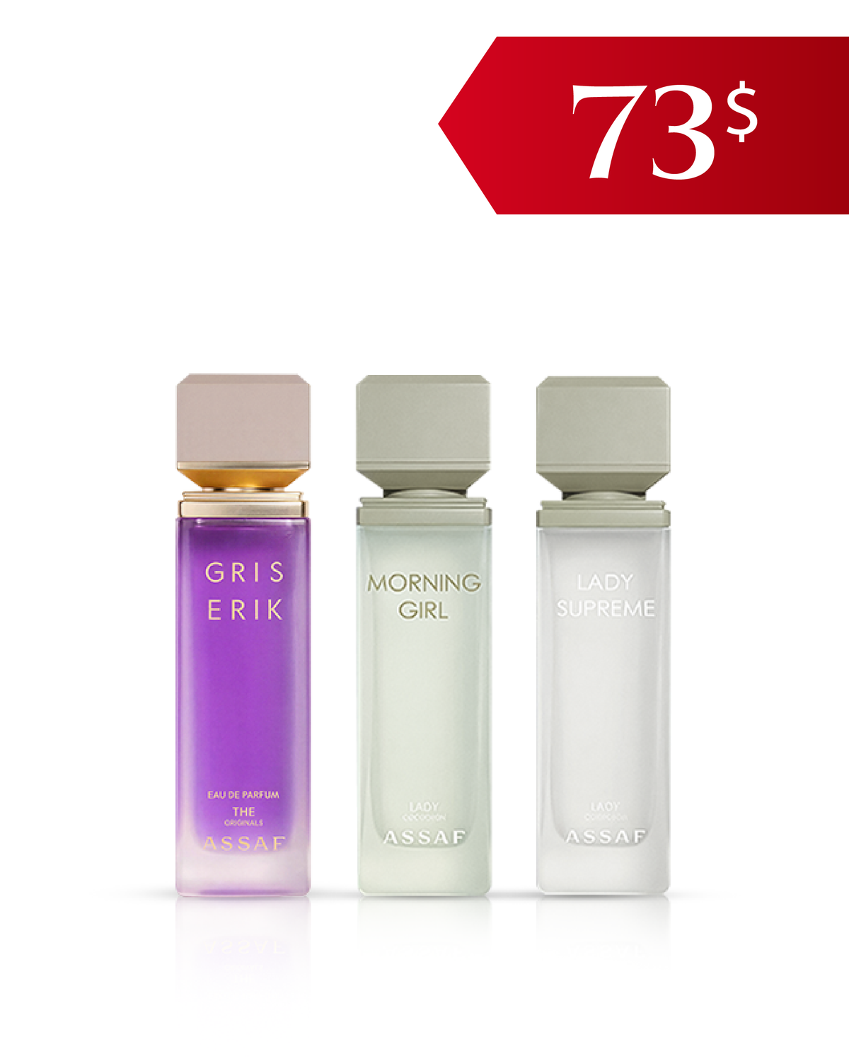 Assaf Ladies Fragrance Bundle – Gris Erik, Morning Girl & Lady Supreme