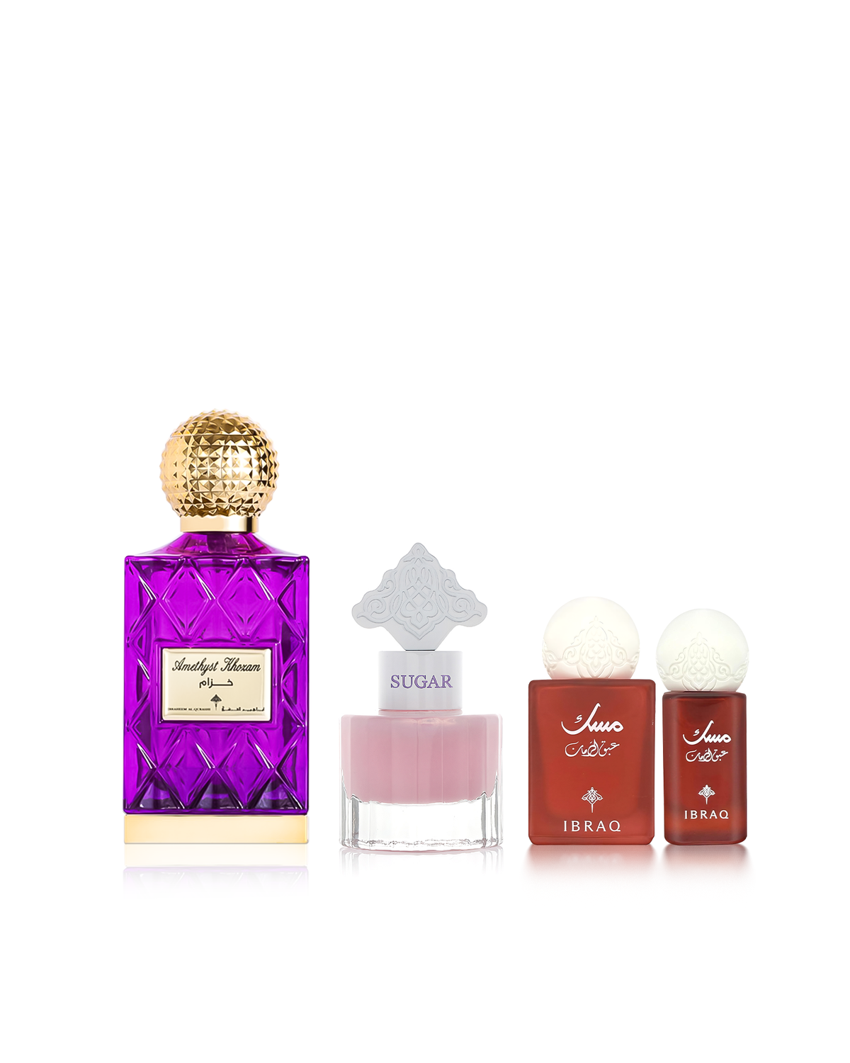 The Opulent Layering Trio: Amethyst Khuzam & Sweet Luxury for $105!